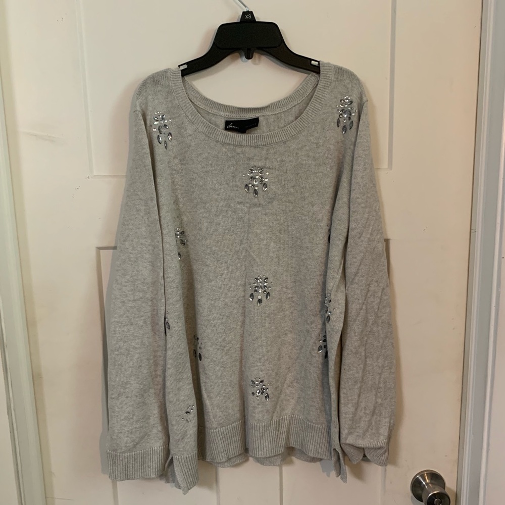 Lane Bryant 26/28 rhinestone embellished sweater